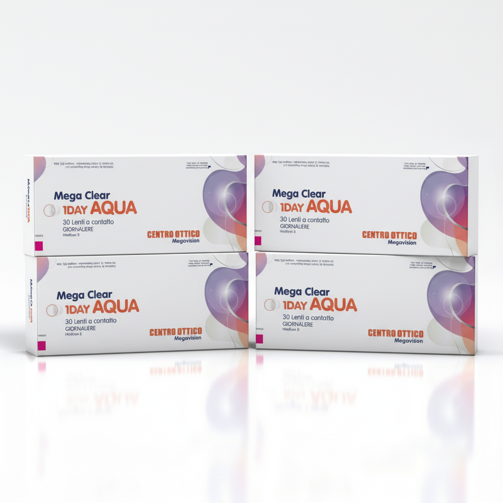 Pack 4 MegaClear 1DAY AQUA